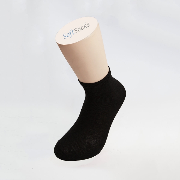 Classic Ankle Black Cotton Socks